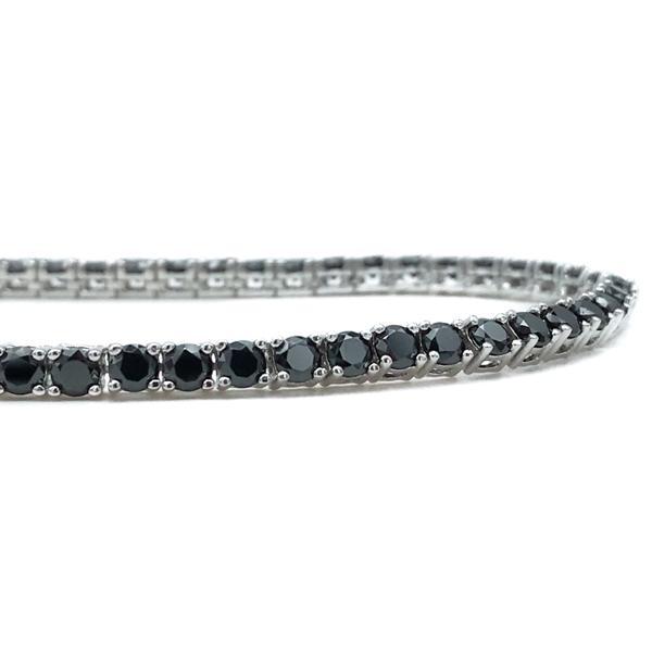 COLLANA TENNIS ZIRCONI NERI ARGENTO 925