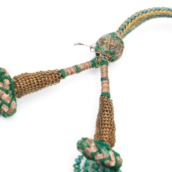 COLLANA QUEENLY MULTIFILO RADICI DI SMERALDO NATURALI LAVORATA A MANO