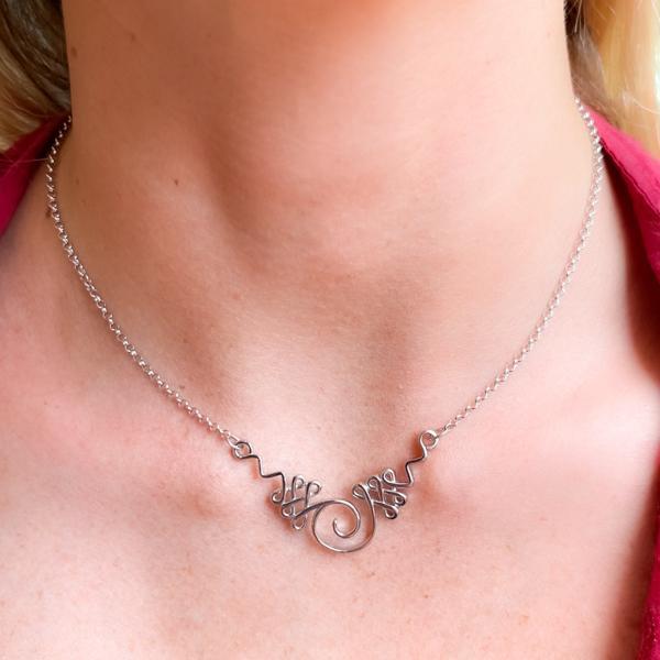 COLLANA GIROCOLLO DUE UNALOME INCROCIATI REGOLABILE ARGENTO 925 