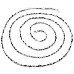COLLANA MAGLIA VORTICE CATENA  PER CIONDOLI UNISEX ARGENTO 925