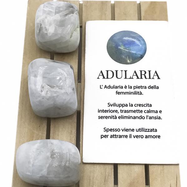 PIETRA NATURALE ADULARIA O PIETRA DI LUNA  BURATTATA TUMBLED CRISTALLOTERAPIA