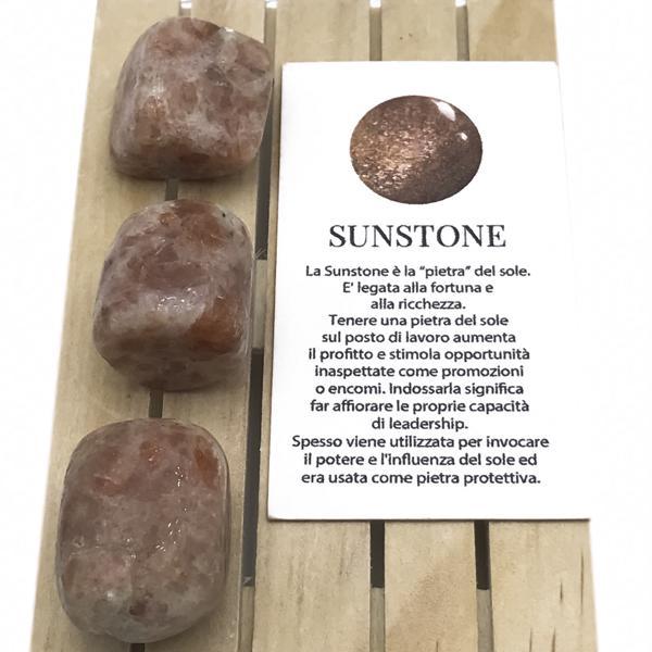 PIETRA NATURALE SUNSTONE BURATTATA TUMBLED CRISTALLOTERAPIA