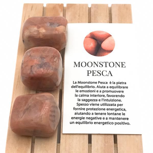 PIETRA NATURALE MOONSTONE PESCA BURATTATA TUMBLED CRISTALLOTERAPIA
