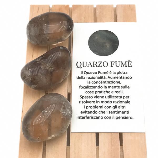 PIETRA NATURALE QUARZO FUME BURATTATA TUMBLED CRISTALLOTERAPIA
