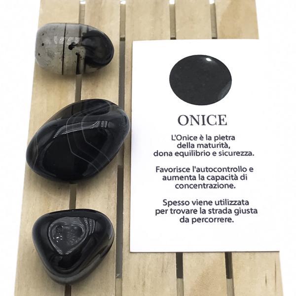 PIETRA NATURALE ONICE BURATTATA TUMBLED CRISTALLOTERAPIA