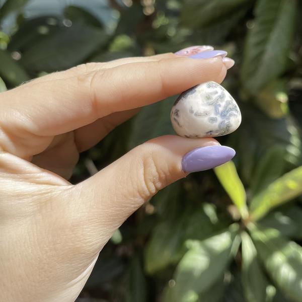 PIETRA NATURALE AGATA DENDRITICA BURATTATA TUMBLED CRISTALLOTERAPIA 