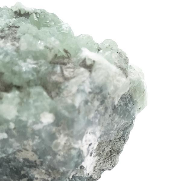 DRUSA PREHNITE PIETRA GREZZA CLUSTER CIRCA 150-165 GRAMMI 
