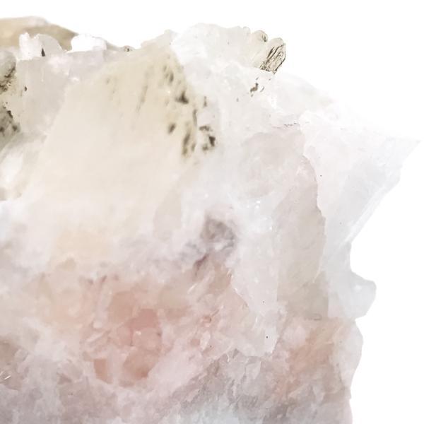 DRUSA CALCITE E STILBITE PIETRA GREZZA CLUSTER CIRCA 270 GRAMMI 