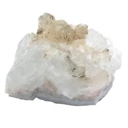 DRUSA CALCITE E STILBITE PIETRA GREZZA CLUSTER CIRCA 270 GRAMMI 
