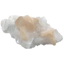 DRUSA CALCITE E STILBITE PIETRA GREZZA CLUSTER CIRCA 150 GRAMMI 
