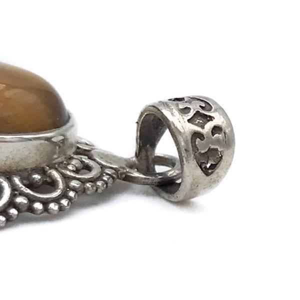 CIONDOLO PENDENTE FLOWER ETNIC CHIC OCCHIO DI TIGRE ARGENTO 925