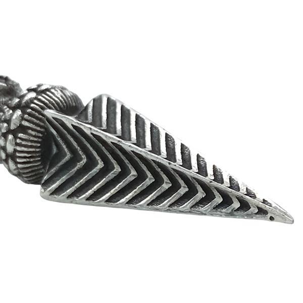 CIONDOLO PHURBA PENDENTE PUGNALE TIBETANO ELEFANTI GEMME NATURALI GRANATO ARGENTO 925