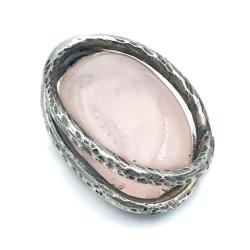 CIONDOLO PENDENTE CHARM QUARZO ROSA ARGENTO 925