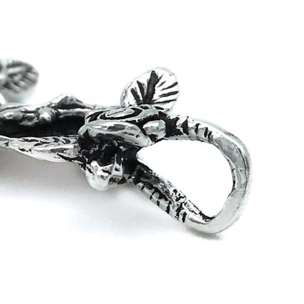 CIONDOLO PENDENTE CHARM PIUMA CON ROSE ARGENTO 925