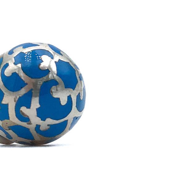 CIONDOLO PENDENTE CHARM CHIAMA ANGELI SMALTATO AZZURRO ARGENTO 925