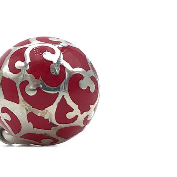 CIONDOLO PENDENTE CHARM CHIAMA ANGELI SMALTATO ROSSO ARGENTO 925