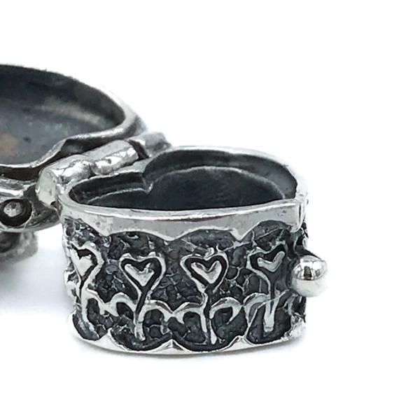 CIONDOLO PENDENTE CHARM VASO DI PANDORA CUORE ARGENTO 925
