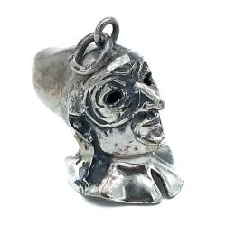 CIONDOLO PENDENTE CHARM MASCHERA DI PULCINELLA ARGENTO 925
