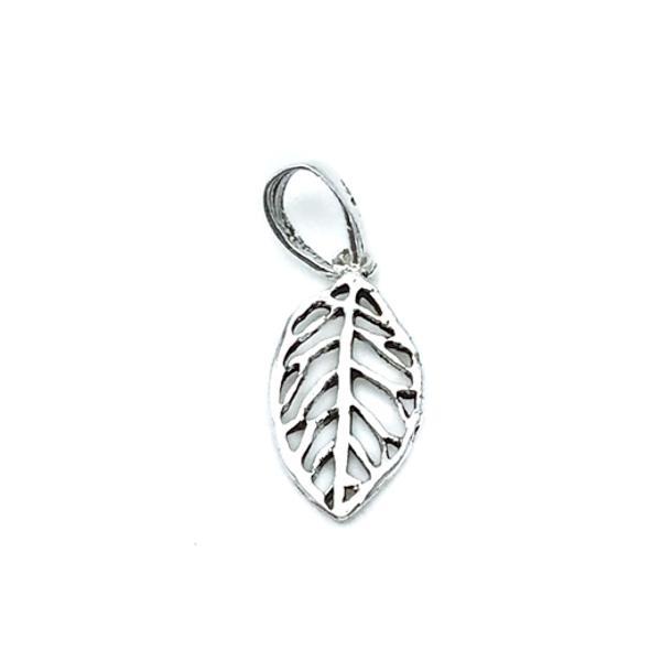 CIONDOLO PENDENTE CHARM FOGLIA ARGENTO 925