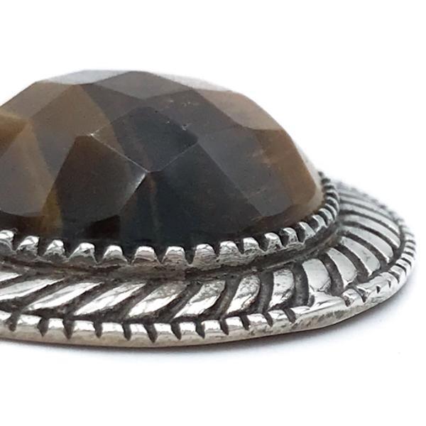 CIONDOLO PENDENTE CIRCLE CHARM OCCHIO DI TIGRE ARGENTO 925