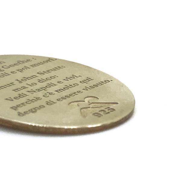 CIONDOLO PENDENTE CHARM MASCHIO ANGIOINO NAPOLI ARGENTO 925