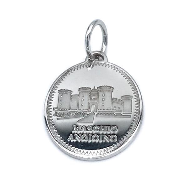 CIONDOLO PENDENTE CHARM MASCHIO ANGIOINO NAPOLI ARGENTO 925
