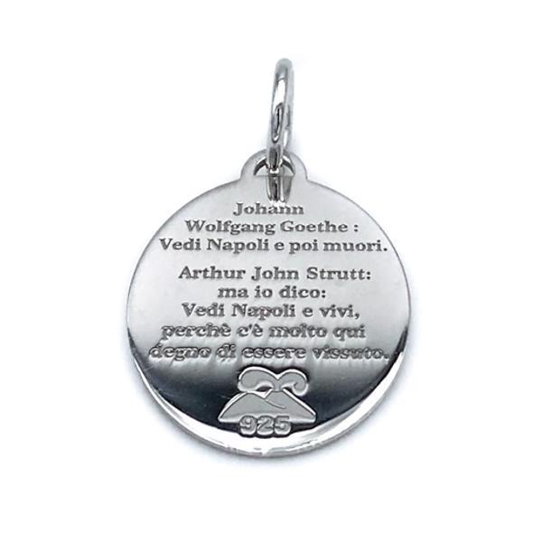 CIONDOLO PENDENTE CHARM CASTEL DELL OVO NAPOLI ARGENTO 925