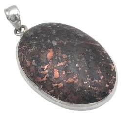 CIONDOLO MINIMAL PENDENTE  RAME NATURALE ARGENTO 925