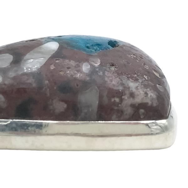 CIONDOLO GREAT LOVE PENDENTE TRIANGOLARE GEMMA CAVANSITE ARGENTO 925