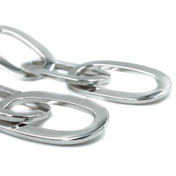 ORECCHINI CIRCLE PENDENTI OVALI CATENA ARGENTO 925 