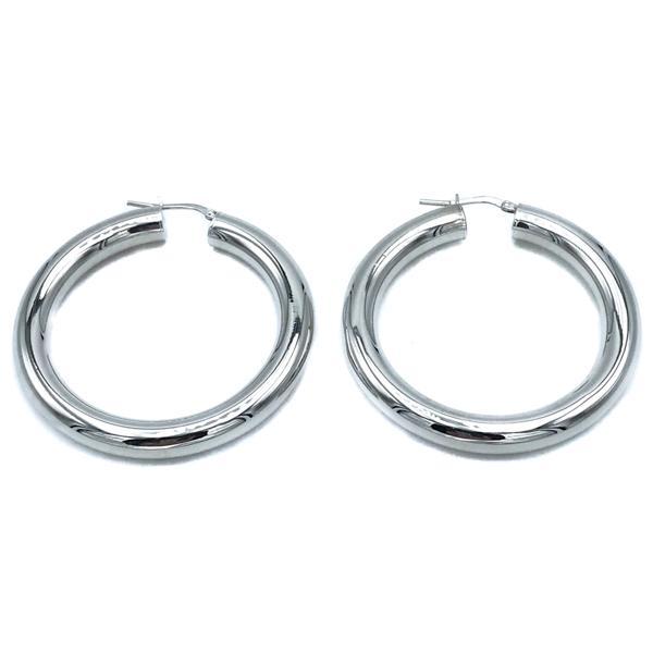 ORECCHINI CERCHIO BOMBATO ARGENTO 925