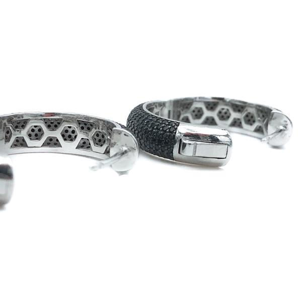 ORECCHINI CERCHIO ARGENTO 925 ZIRCONI  NERI BLU VERDI VIOLA 