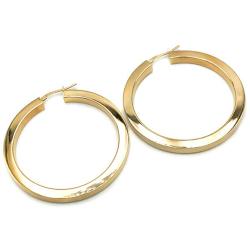 ORECCHINI CERCHIO SQUADRATO  ARGENTO 925