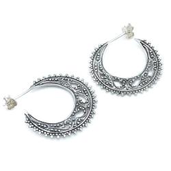 ORECCHINI MOON  PENDENTI MEZZALUNA ARGENTO 925 