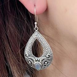 ORECCHINI PENDENTI GOCCIA  LABRADORITE ARGENTO 925