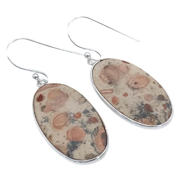 ORECCHINI MINIMAL CHIC PENDENTI OVALI AGATA SAKURA ARGENTO 925