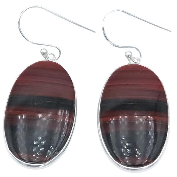 ORECCHINI MINIMAL CHIC PENDENTI OVALI OCCHIO DI BUE ARGENTO 925