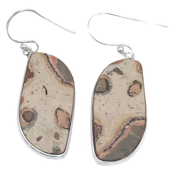 ORECCHINI MINIMAL CHIC PENDENTI AGATA SAKURA ARGENTO 925