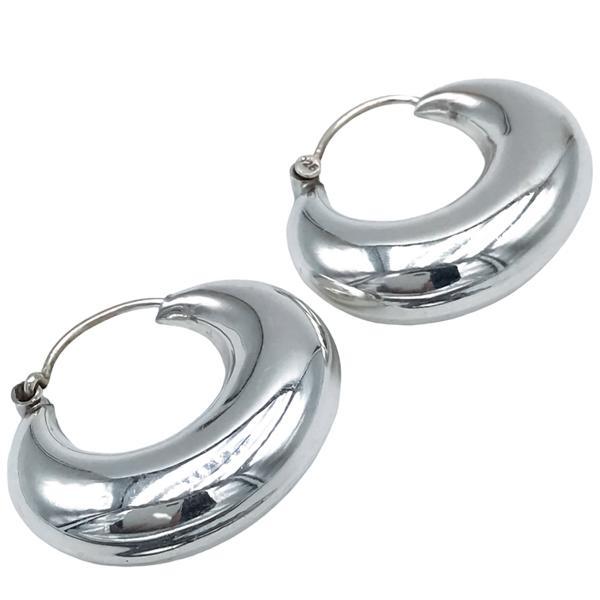 ORECCHINI ETNICO CHIC CERCHIO BOMBATI SAGOMATI ARGENTO 925