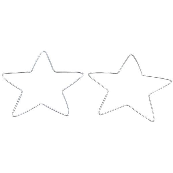 ORECCHINI CERCHIO STAR STELLA GRANDE CHIUSURA A SCOMPARSA ARGENTO 925