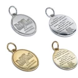 CIONDOLO PENDENTE CHARM MASCHIO ANGIOINO NAPOLI ARGENTO 925