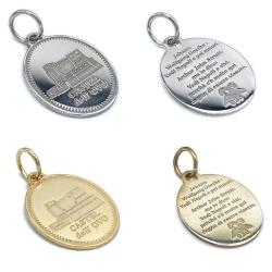 CIONDOLO PENDENTE CHARM CASTEL DELL OVO NAPOLI ARGENTO 925