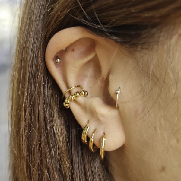 EAR CUFF MONO ORECCHINO SFERE ARGENTO 925