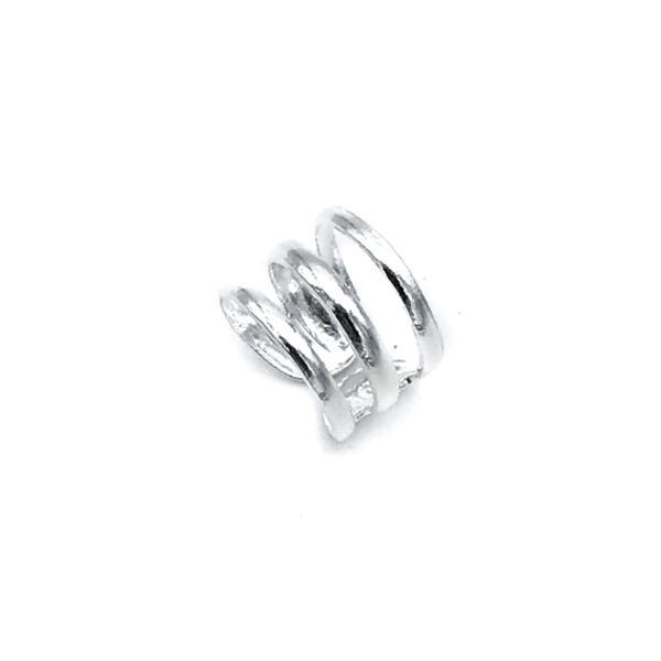 EAR CUFF MONO ORECCHINO TRIPLA FASCIA BOMBATA ARGENTO 925