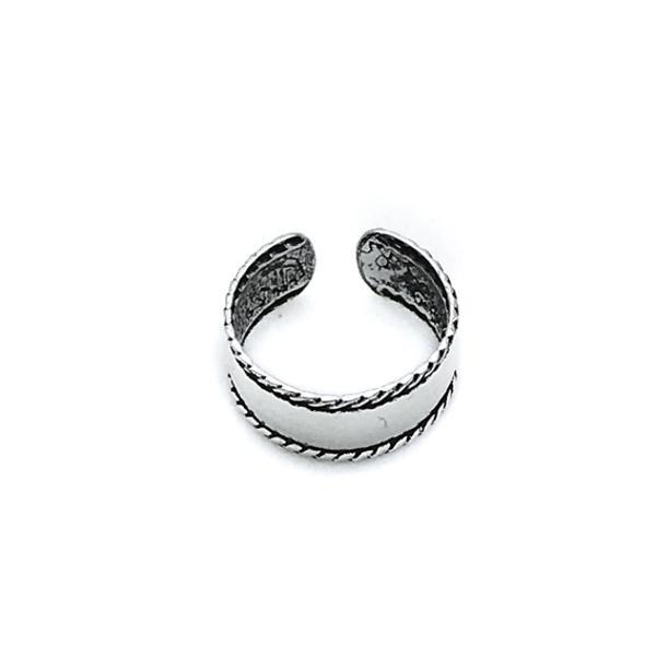 EAR CUFF MONO ORECCHINO FASCIA MODANATURA CORDA ARGENTO 925