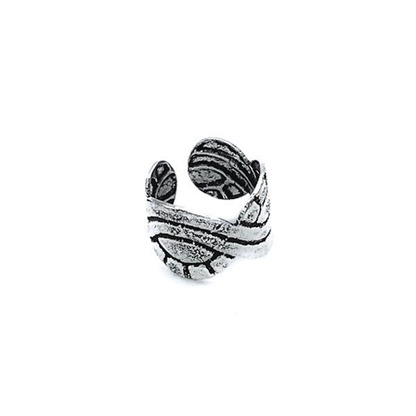 EAR CUFF MONO ORECCHINO FASCIA INTARSIATO ARGENTO 925