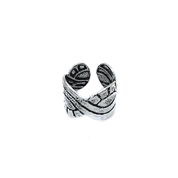 EAR CUFF MONO ORECCHINO FASCIA INTARSIATO ARGENTO 925