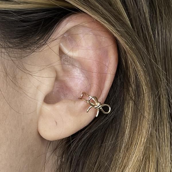 EAR CUFF BOW MONO ORECCHINO FIOCCO  ARGENTO 925