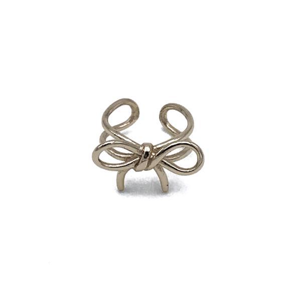 EAR CUFF BOW MONO ORECCHINO FIOCCO  ARGENTO 925