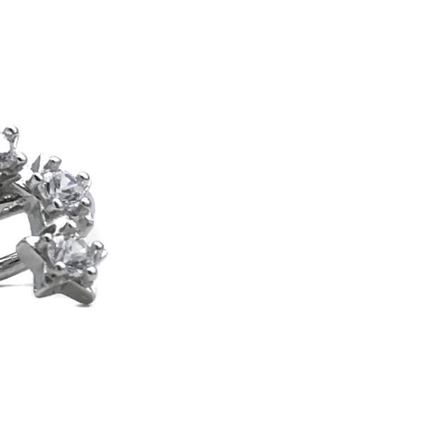 EAR CUFF STAR MONO ORECCHINO STELLE ZIRCONI ARGENTO 925